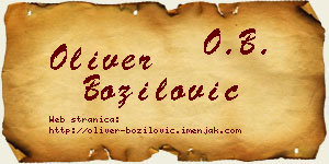 Oliver Božilović vizit kartica
